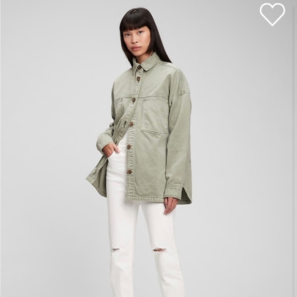 NWT GAP oversized khaki shirt jacket